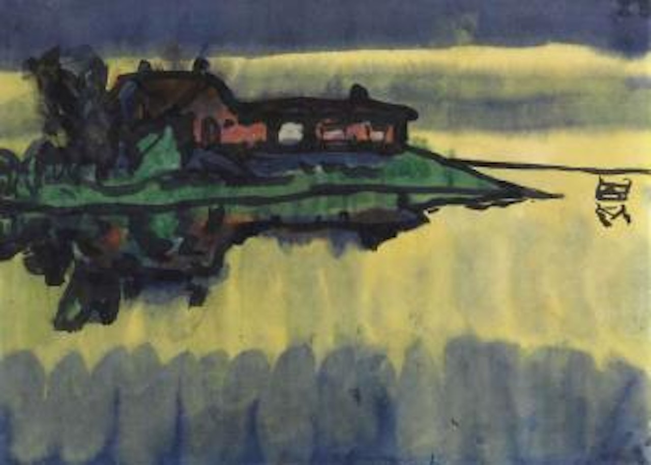 Marschlandschaft (Bauernhof am Wasser), Utenwarf by Emil Nolde