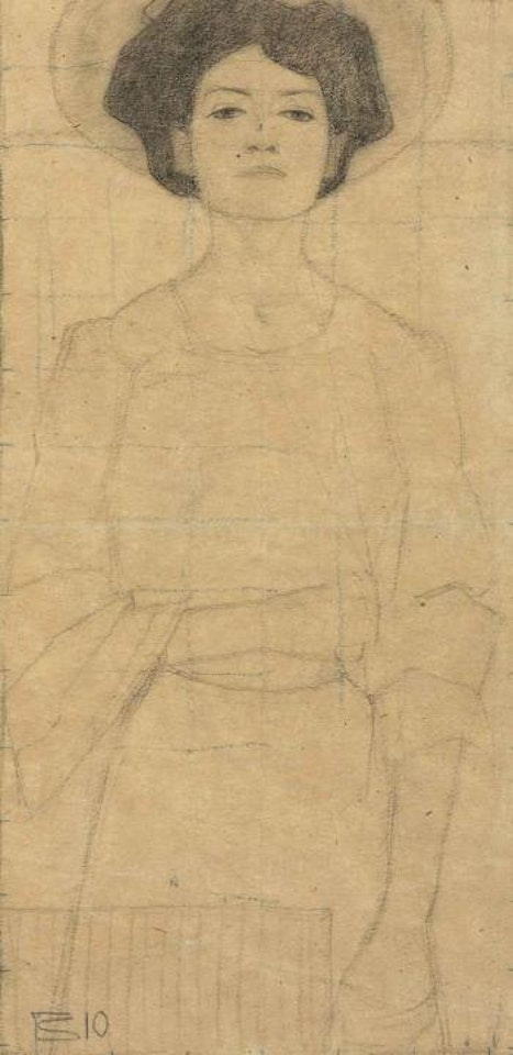 Junge Frau mit Hut (Gertrude Schiele) by Egon Schiele
