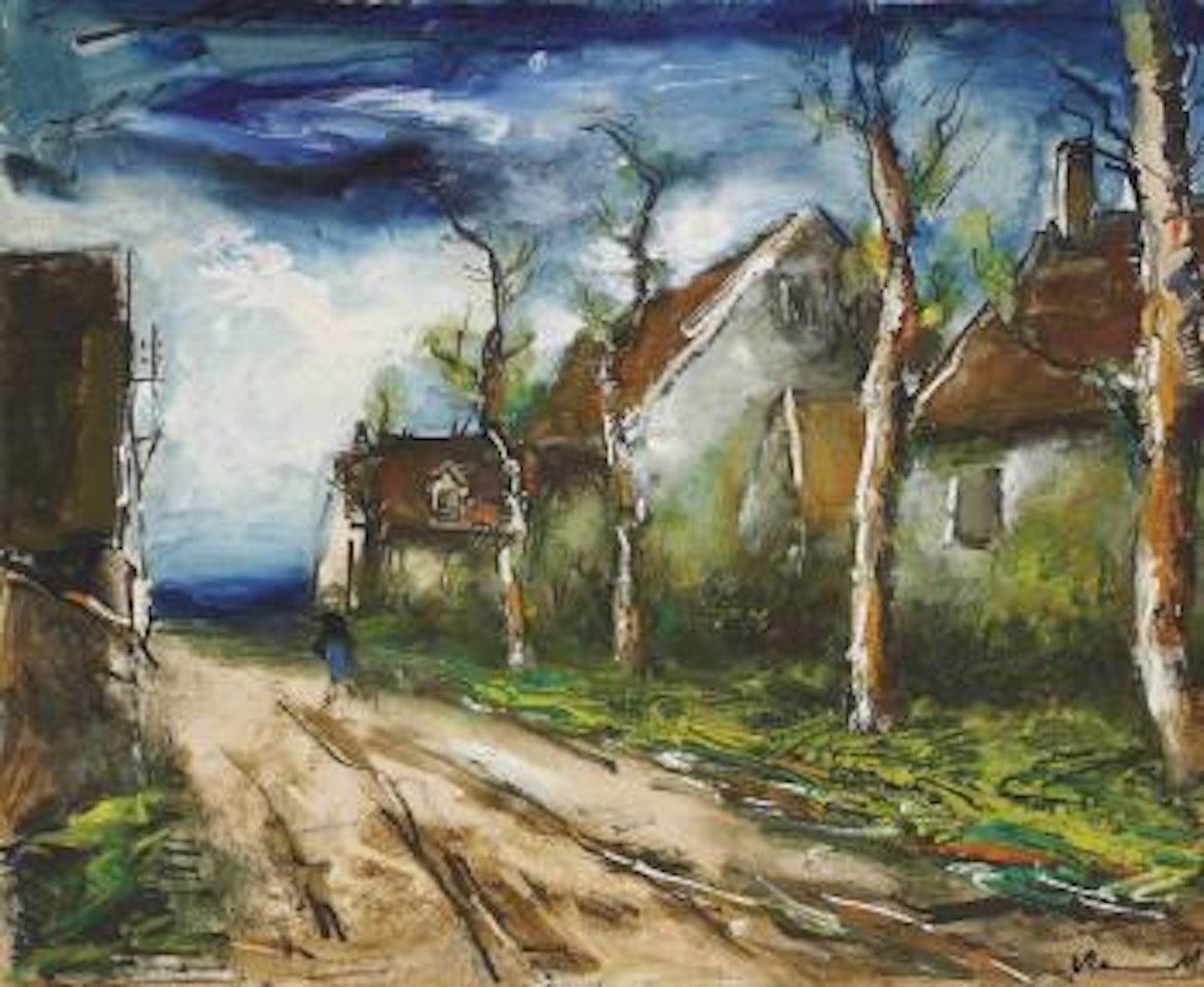 Maisons sur la route, Normandie by Maurice de Vlaminck