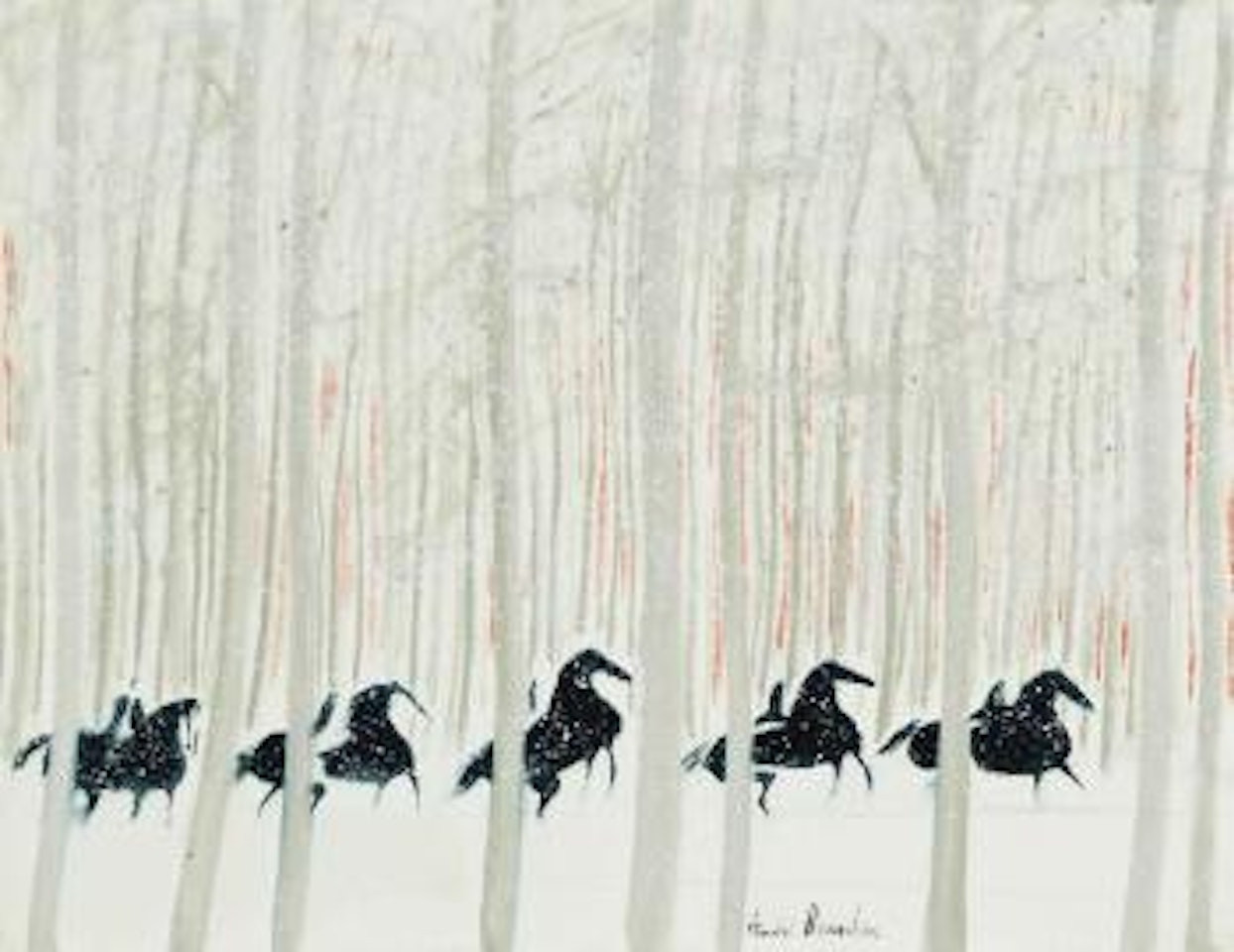 Petits cavaliers sur la neige by André Brasilier