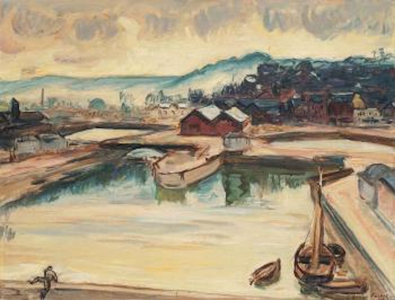 Le port, Honfleur by Othon Friesz