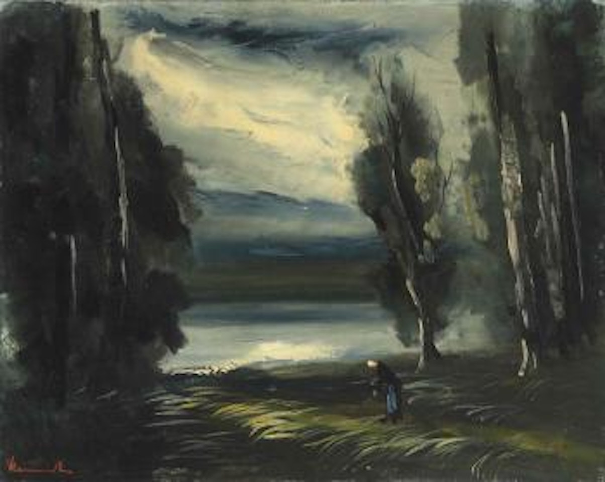 Paysage avec un personnage by Maurice de Vlaminck