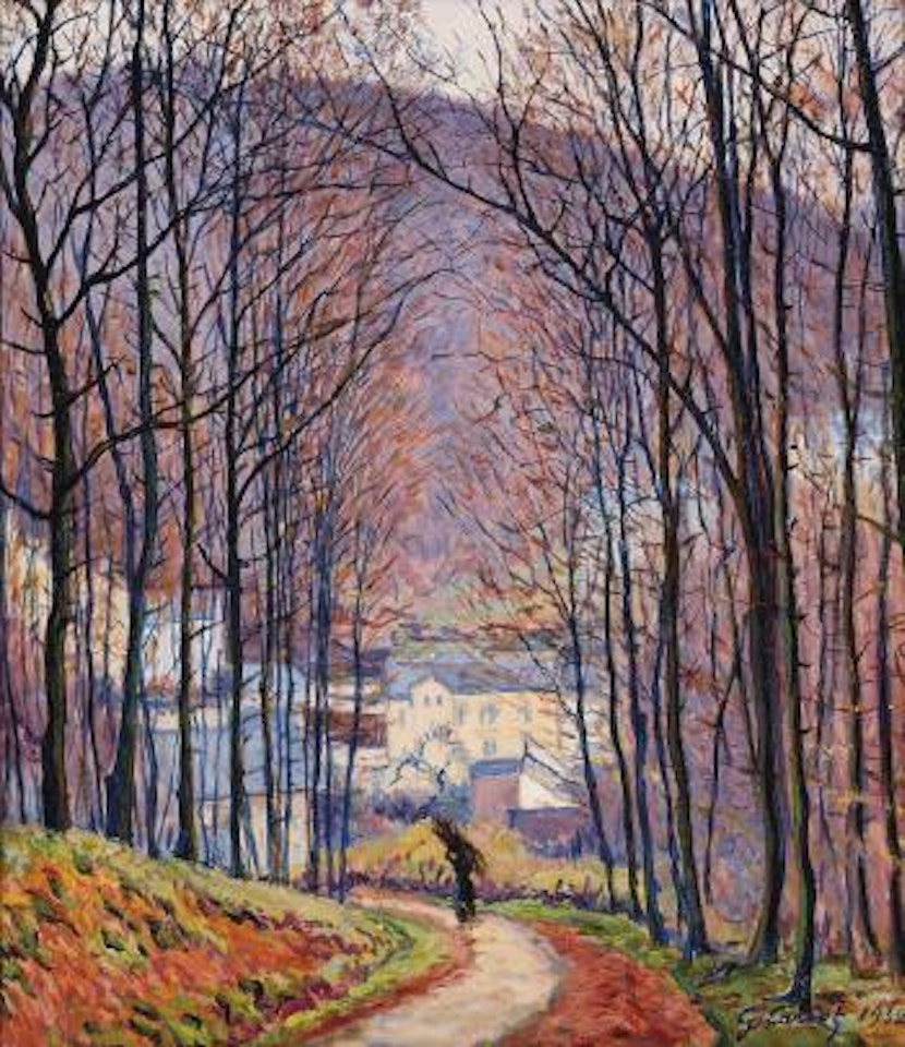 Chemin et sous-bois by Gustave Cariot