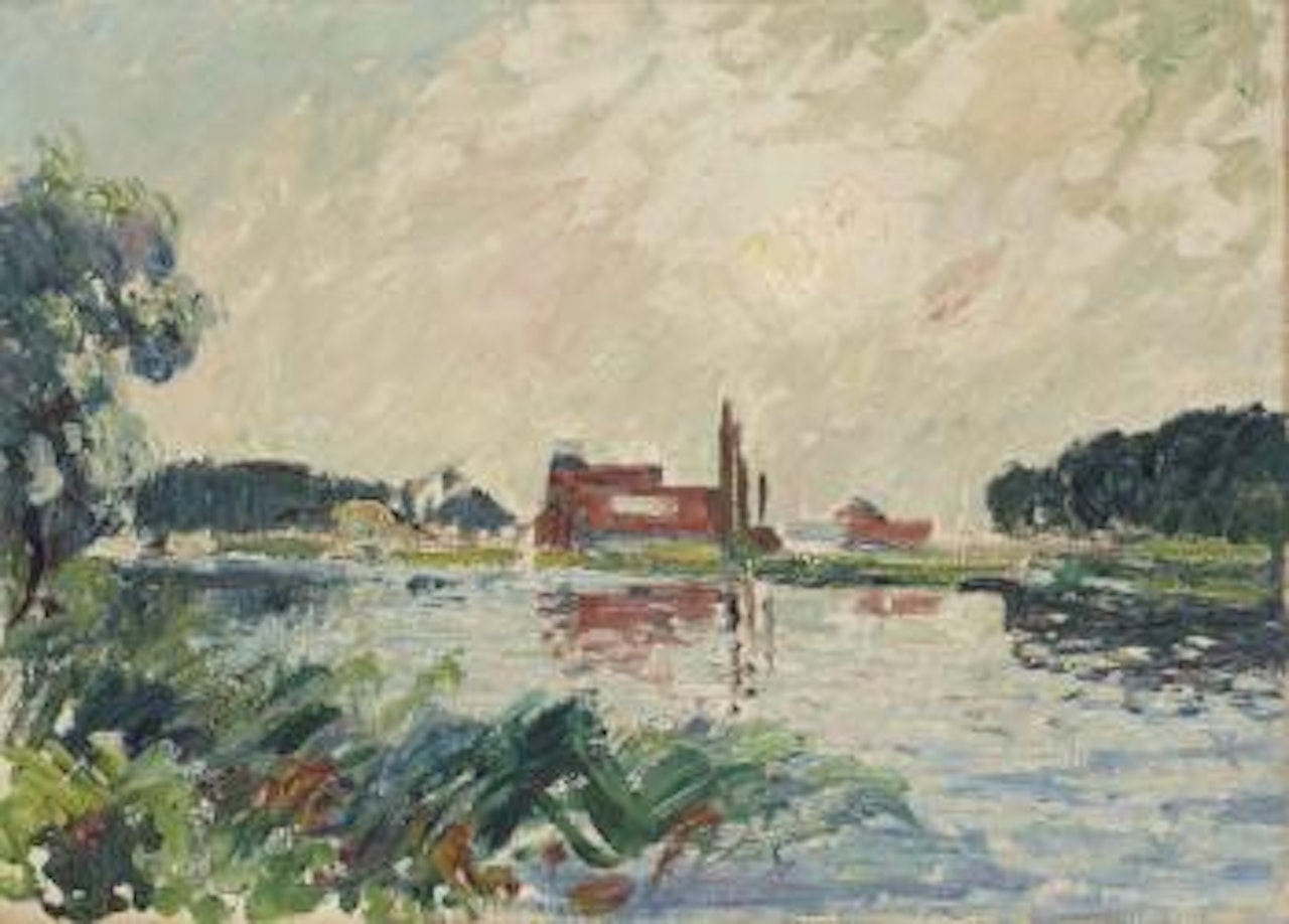 Usine au bord de l'Oise, environs de Pontoise by Gustave Loiseau