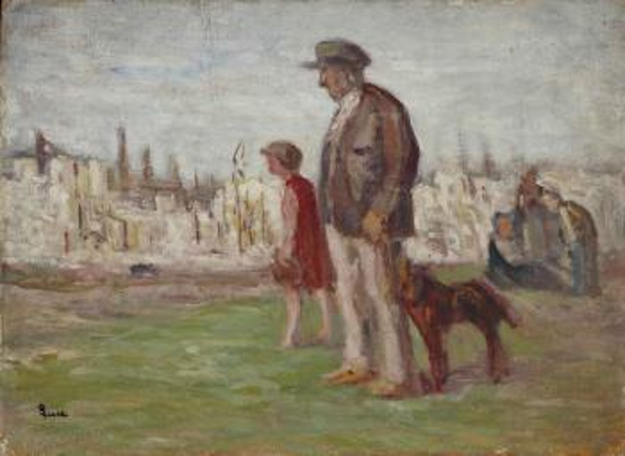 Dieppe, paysage animé by Maximilien Luce
