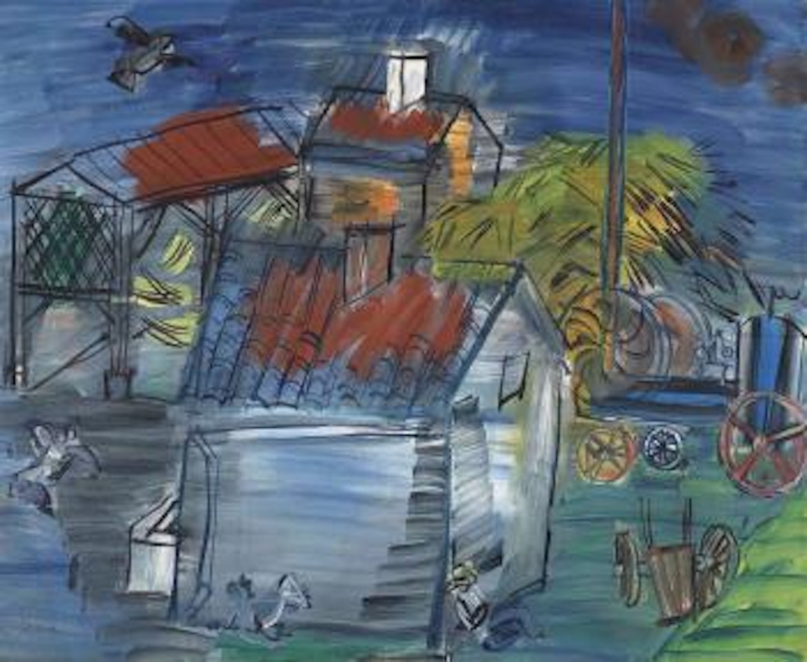 Dépiquage à la charrette by Raoul Dufy