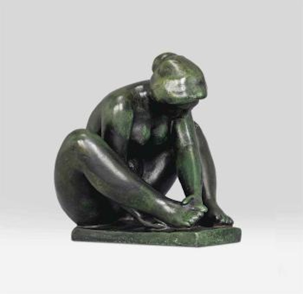 Jeune Fille Accroupie Se Tenant Un Pied by Aristide Maillol