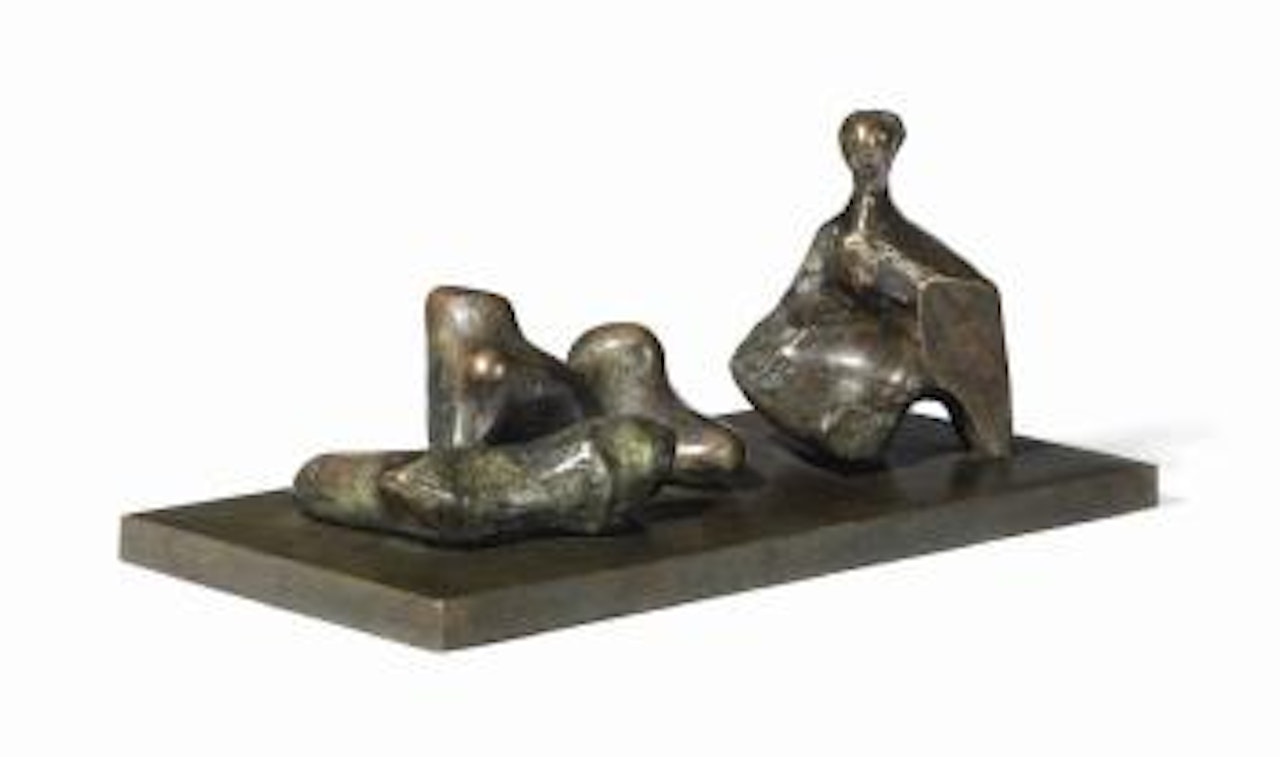 Three Piece Reclining Figure: Maquette No. 5 by Henry Moore