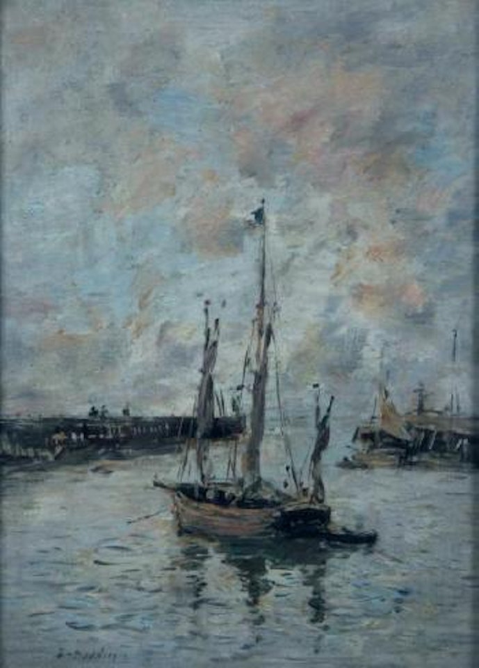 Trouville, les jetées, marée haute by Eugène Boudin