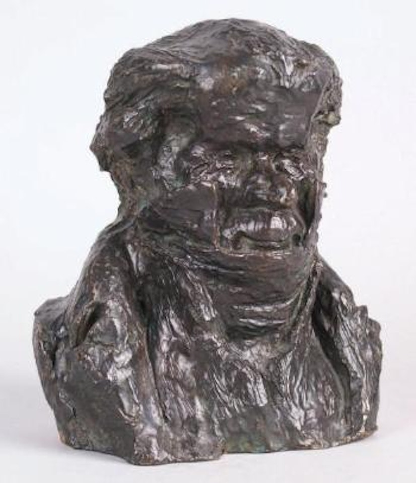 Portrait en buste de Jean-Pons-Guillaume Viennet (1777-1868), député, pair de France et académicien by Honoré Daumier