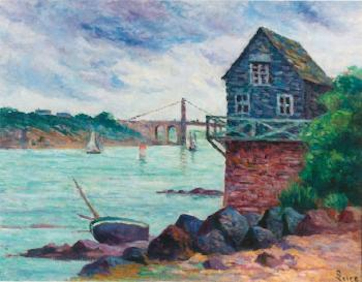 Lézardrieux, le pont suspendu by Maximilien Luce
