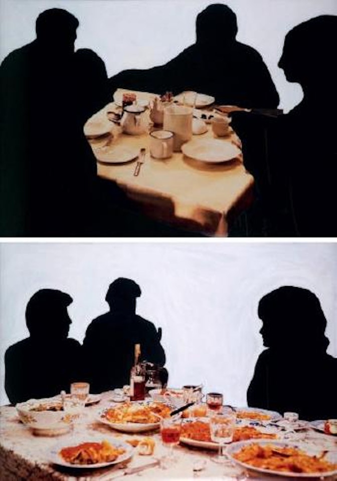 One and two Groups Dinning by John Baldessari