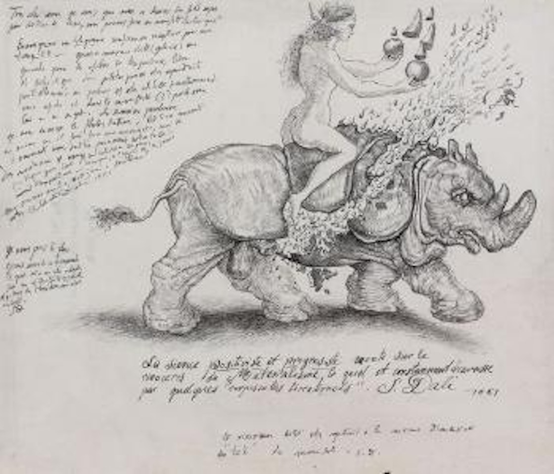 Le rhinoceros by Salvador Dali