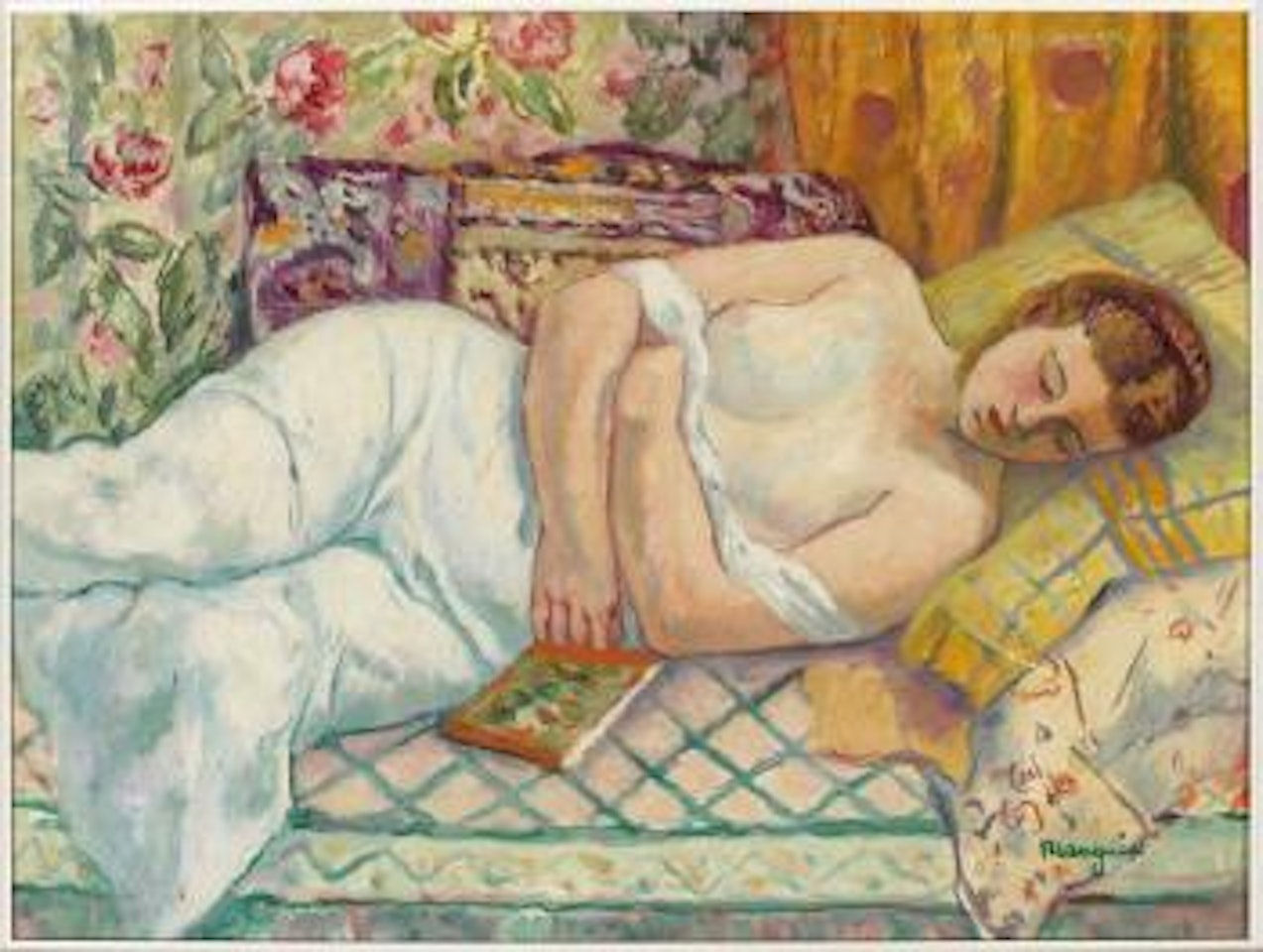 Genevieve Sauty dormant by Henri Manguin