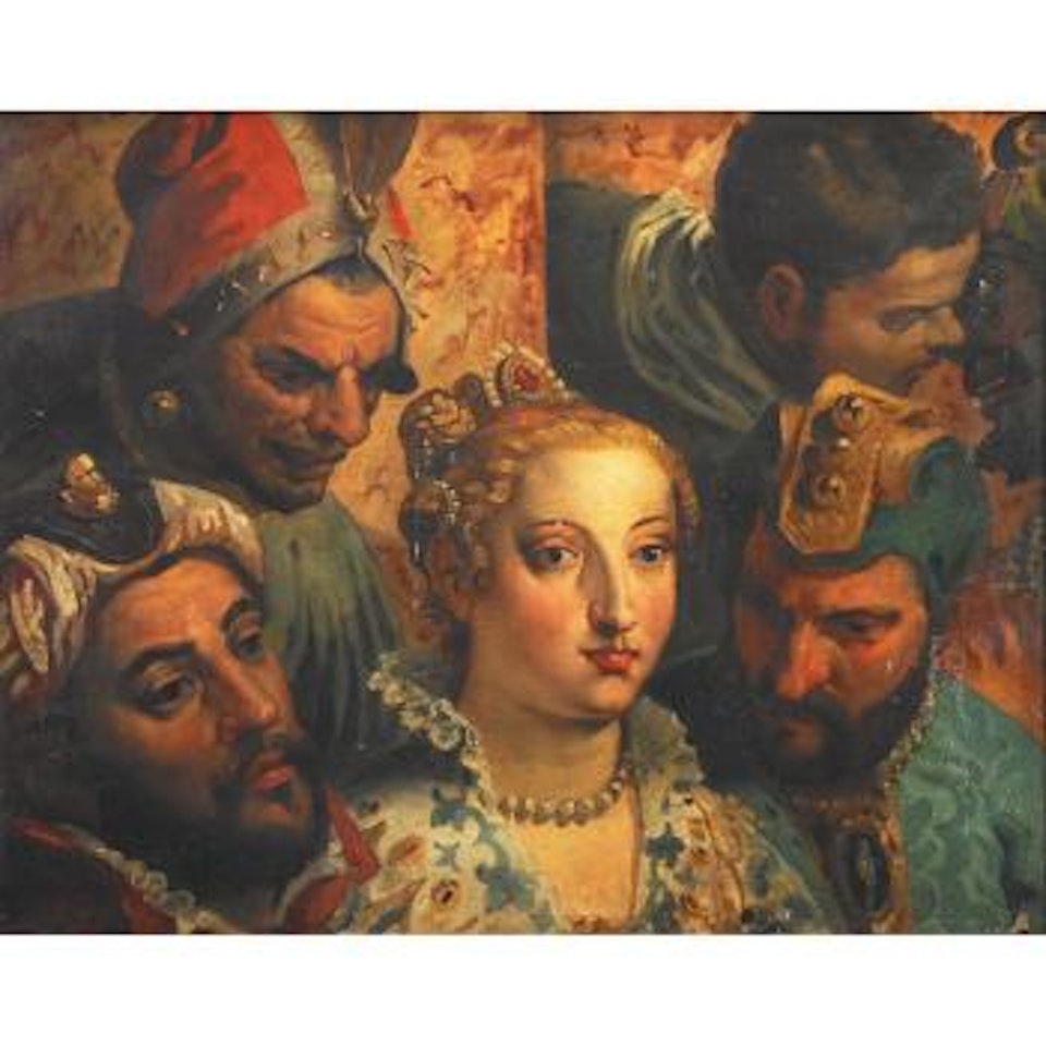 Heads from the Marriage at Cana by Eugene Delacroix by Paolo Veronese