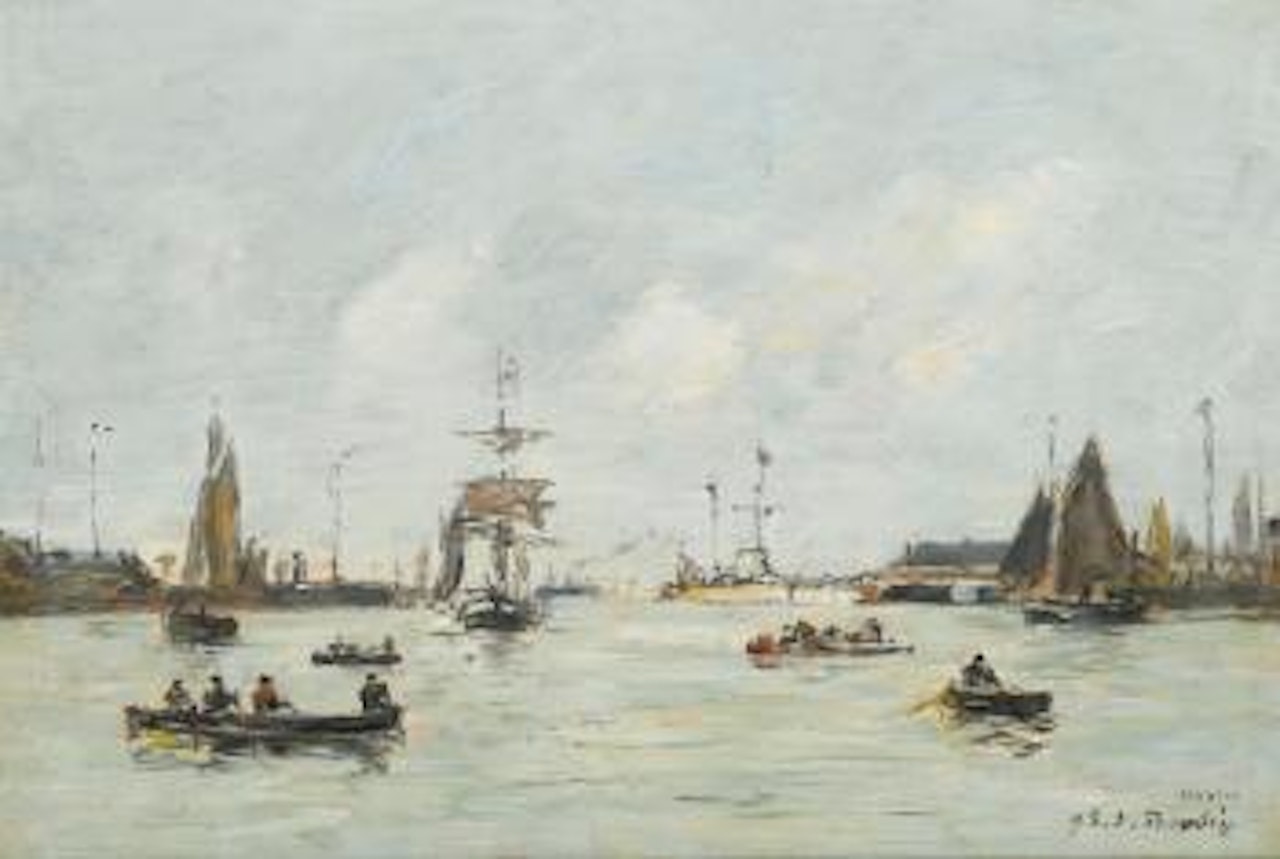 Le Havre. L'avant-port by Eugène Boudin