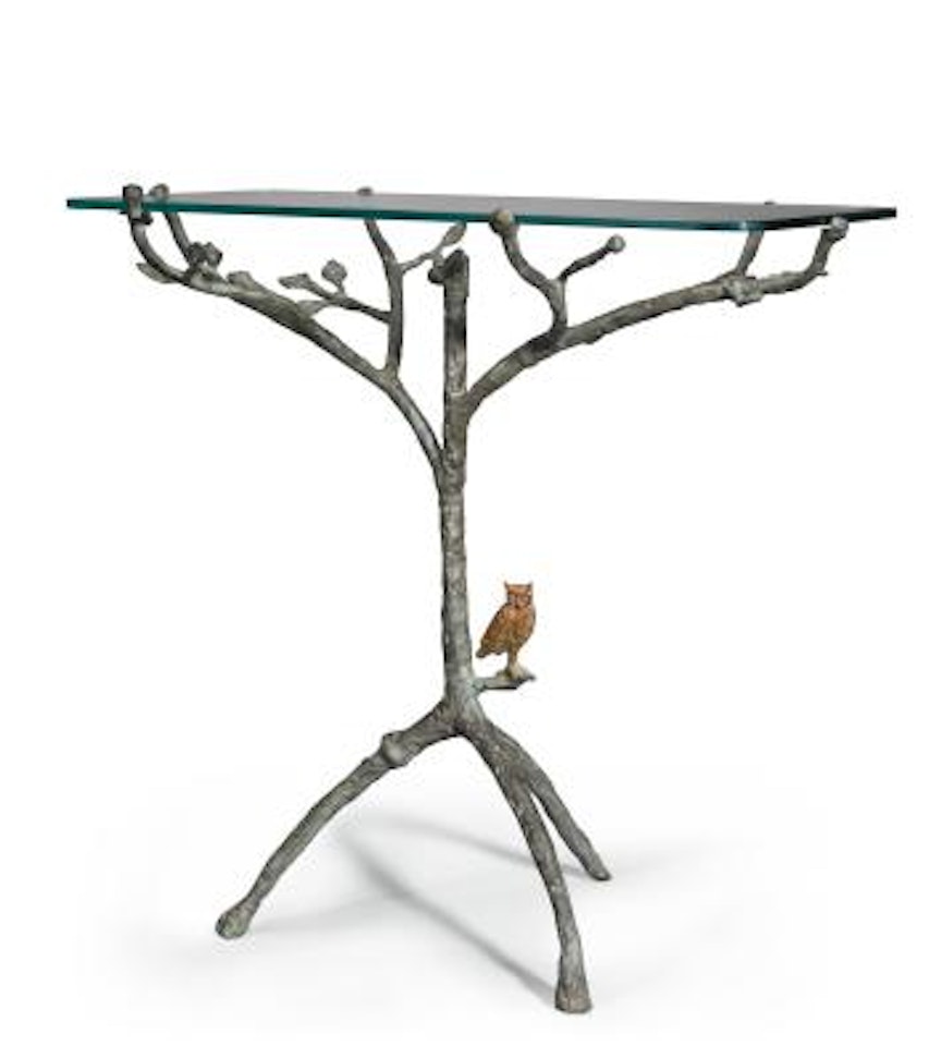 Guéridon Arbre De Vie, Modèle Au Hibou by Diego Giacometti