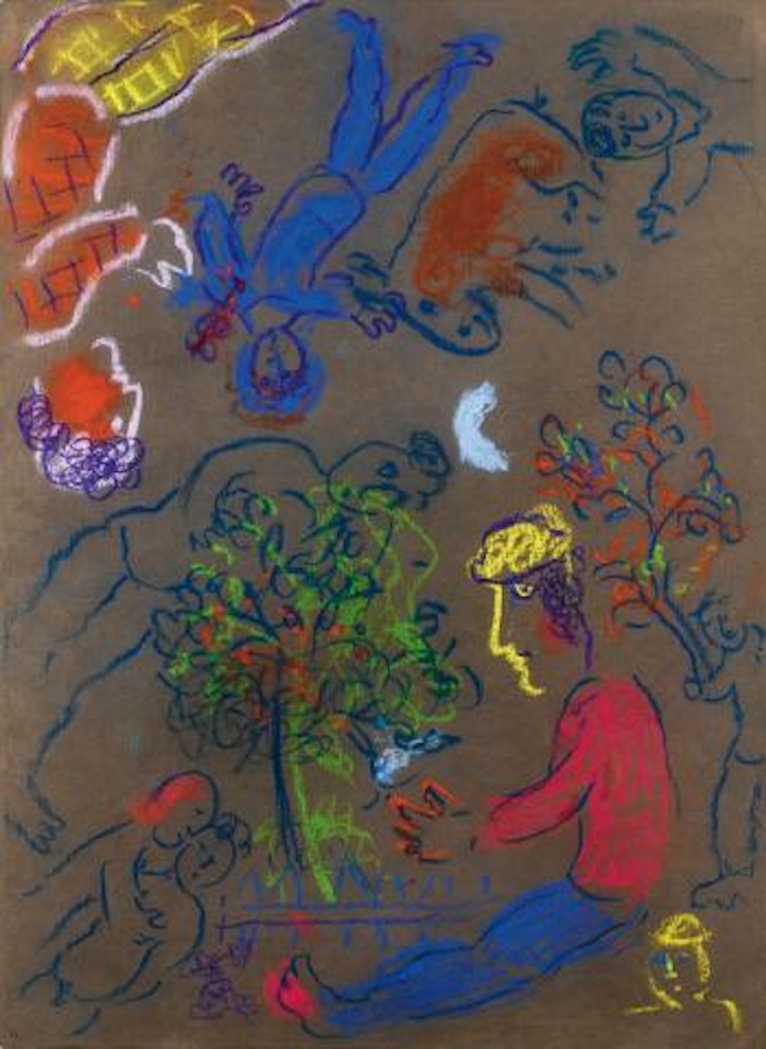 Le Rêve De L'homme Au Profil Jaune by Marc Chagall