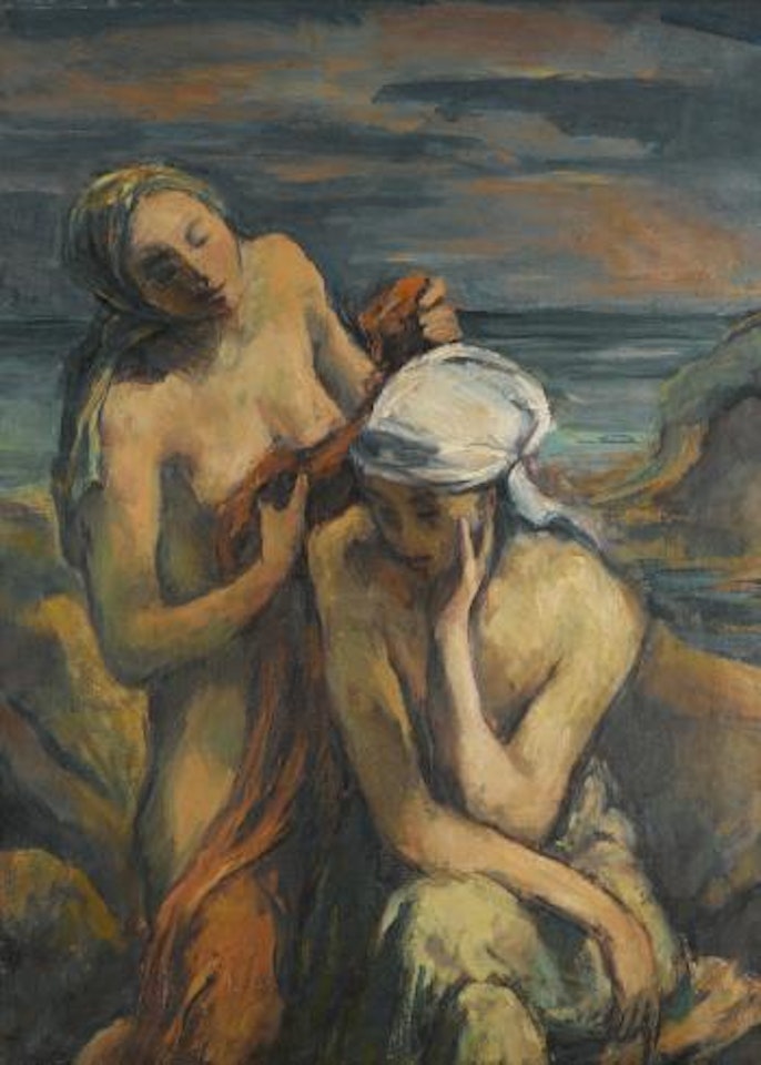 Abend, Zwei Badende Frauen (Evening, Two Bathers) by Karl Hofer