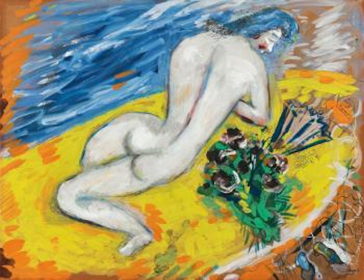 Nu à L'éventail by Marc Chagall