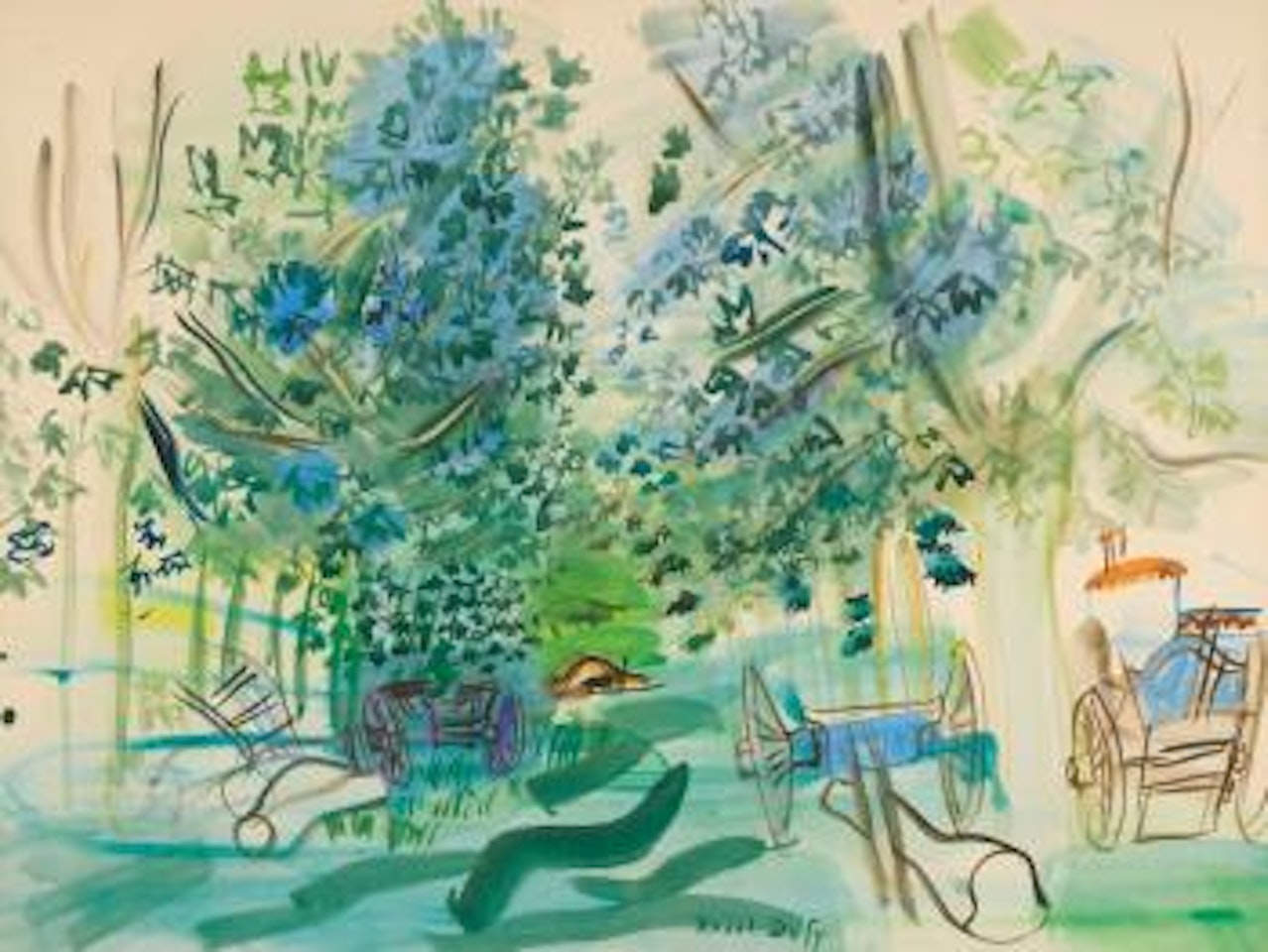 Les Charrettes à Montsaunès by Raoul Dufy