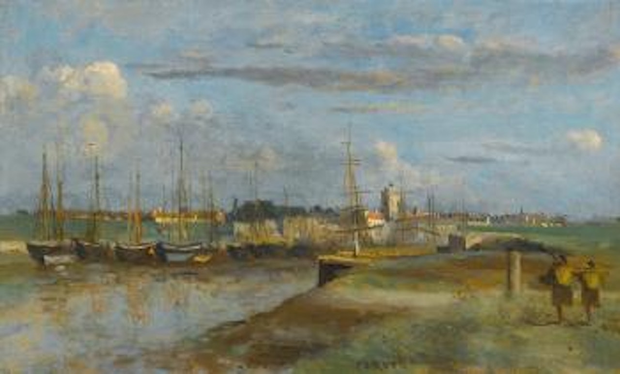 Dunkerque: L'arrière-port by Jean Baptiste Camille Corot