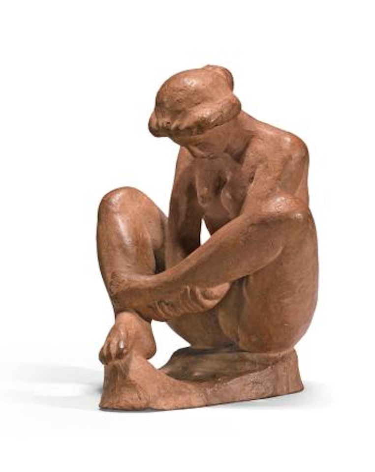 Jeune Femme Assise Se Tenant Le Pied by Aristide Maillol