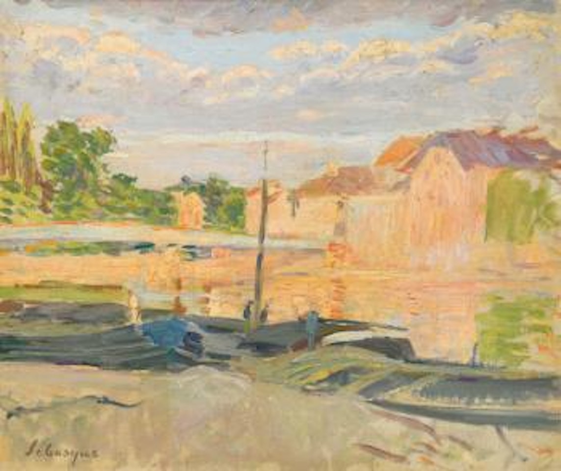 Péniches Au Bord De La Marne by Henri Lebasque