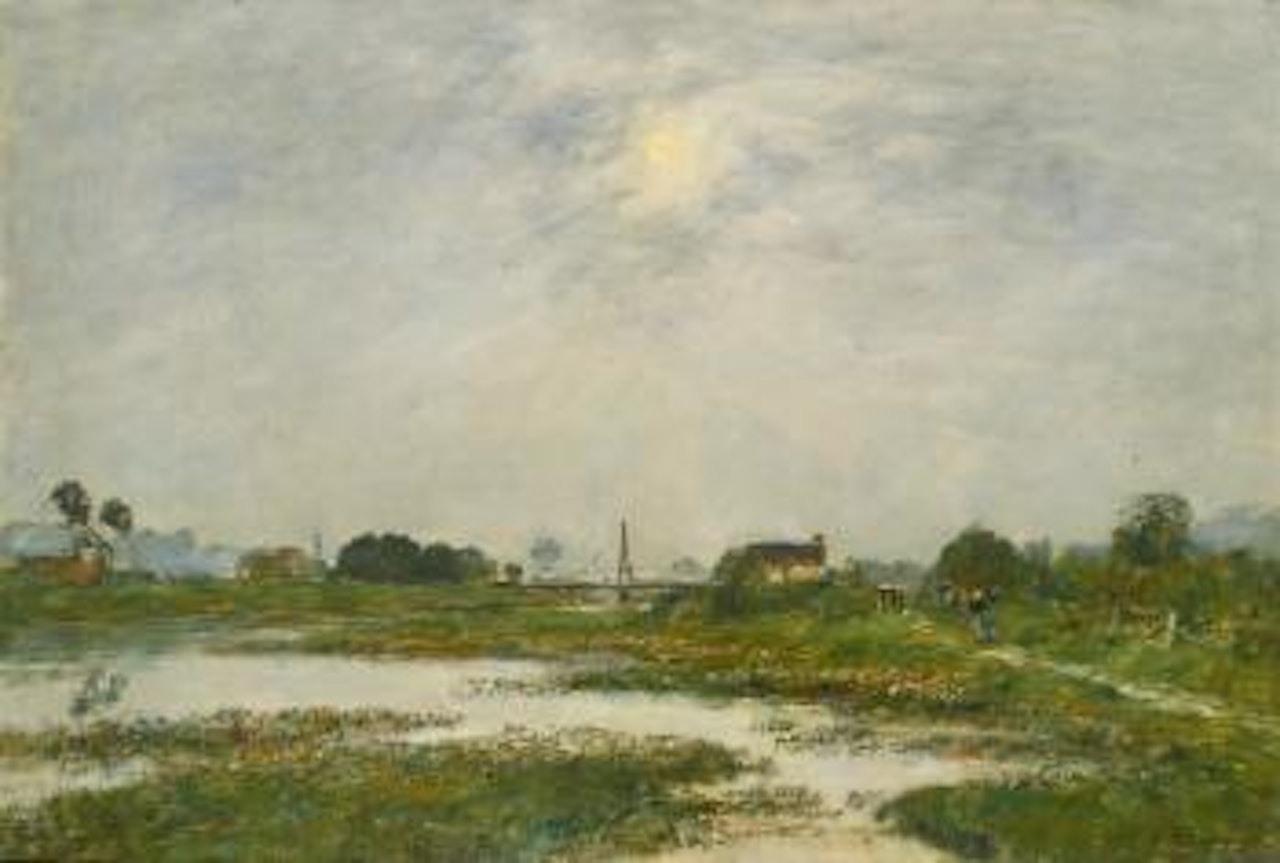 Les Bords De La Touques Pendant Les Grandes Marées by Eugène Boudin
