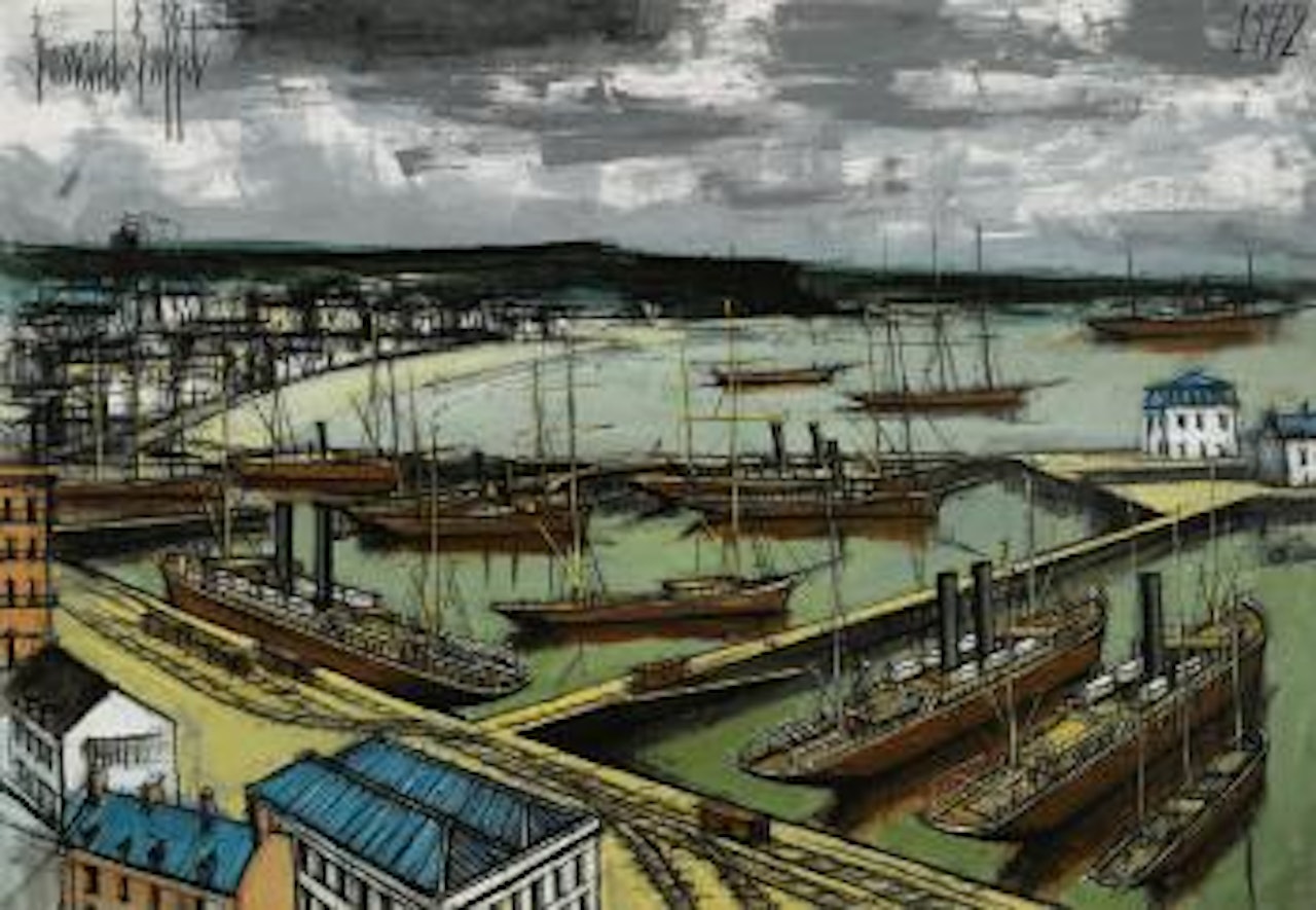 Granville (Manche), Vue Des Bassins by Bernard Buffet