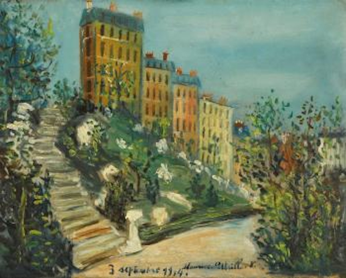 Les Escaliers À Montmartre by Maurice Utrillo