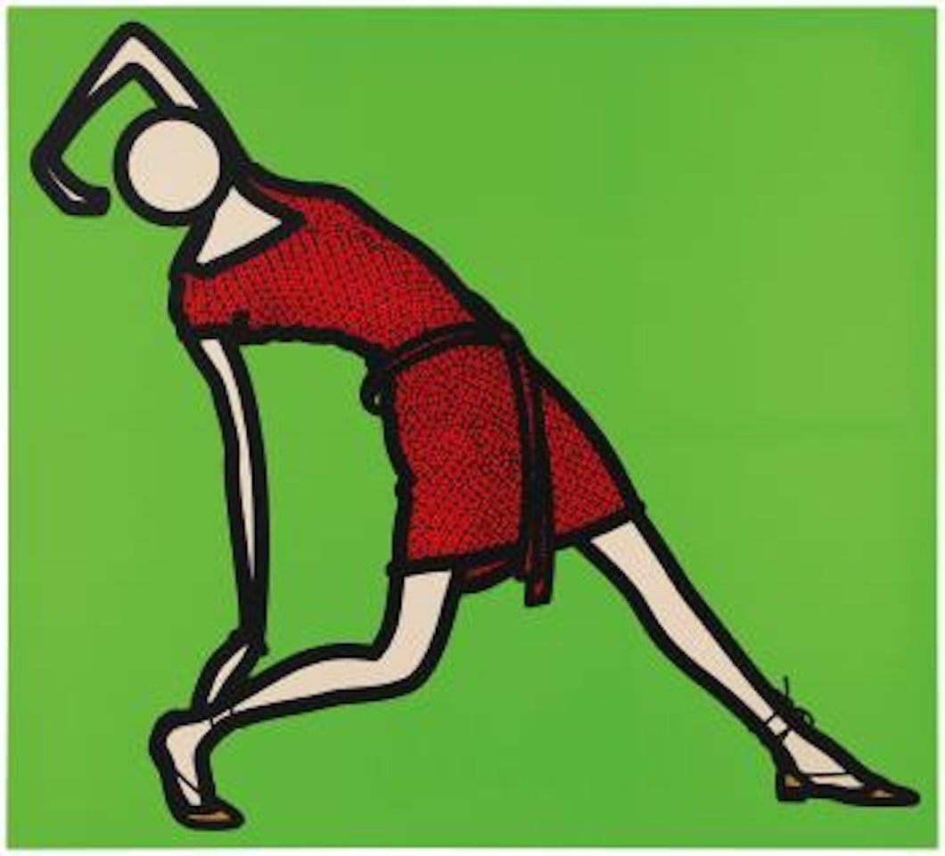 Caterina Dancing In Red Dress 3 by Julian Opie