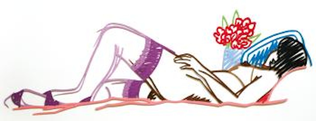 Nude With Bouquet And Stocking #2 by Tom Wesselmann