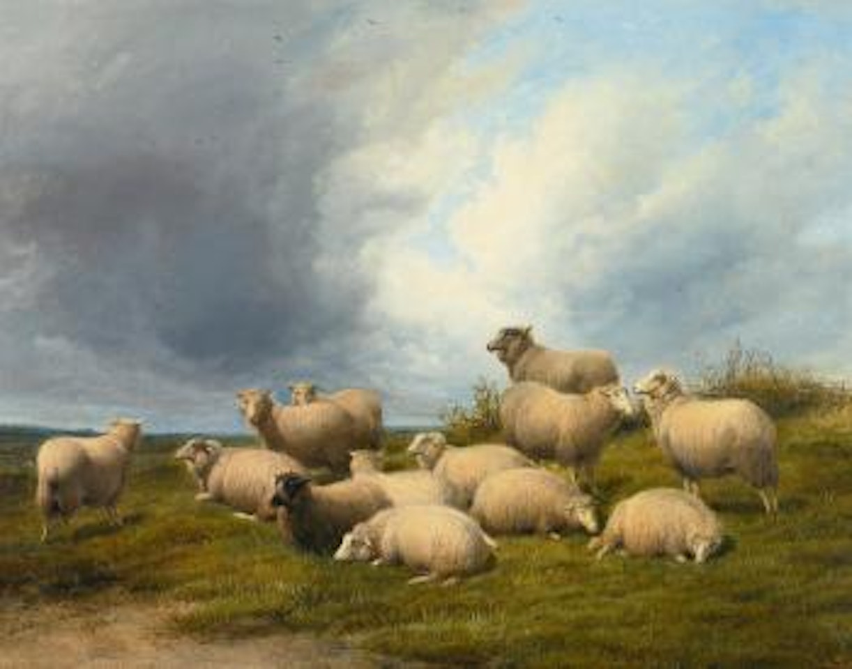 Sheep In a Pasture by Thomas Sidney Cooper