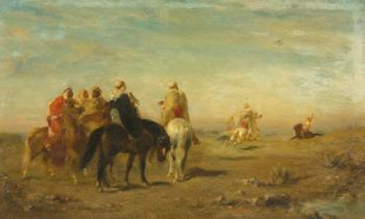 Arabs On Horseback by Eugene Fromentin