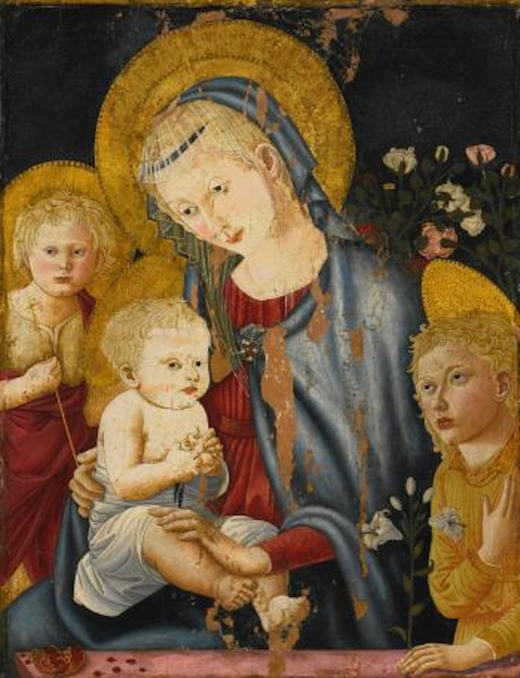 The Madonna And Child With The Infant Saint John The Baptist And An Angel by Pseudo Pier Francesco Fiorentino