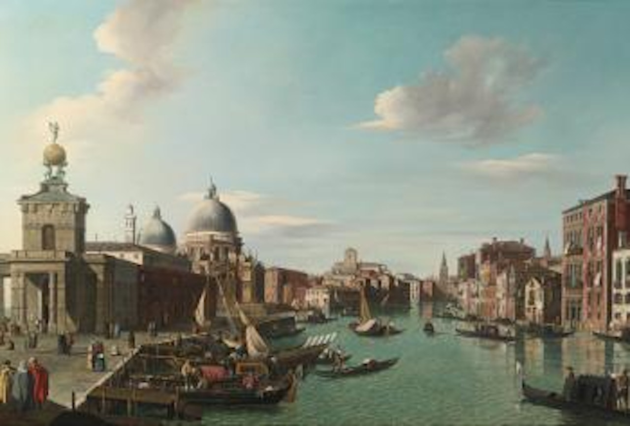 Venice, The Entrance To The Grand Canal Looking West by Canaletto