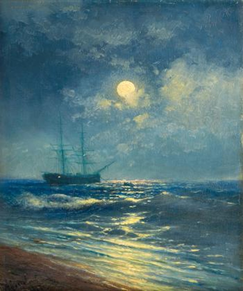 Moonlit Seaview by Ivan Konstantinovich Aivazovsky