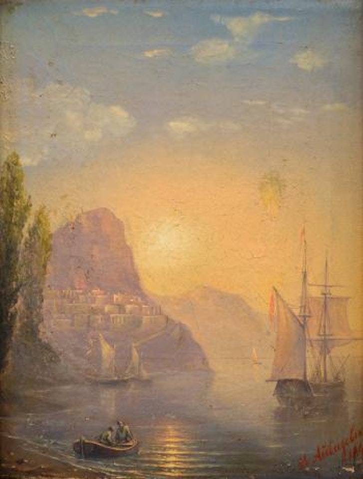 Costal Scene With Sunrise by Ivan Konstantinovich Aivazovsky