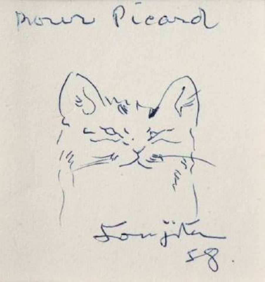 Tête de chat by Leonard Tsuguharu Foujita