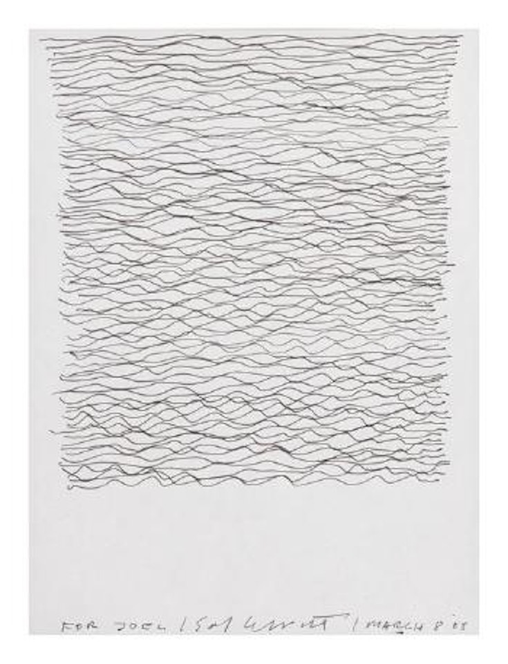 Horizontal Scribble Lines by Sol LeWitt