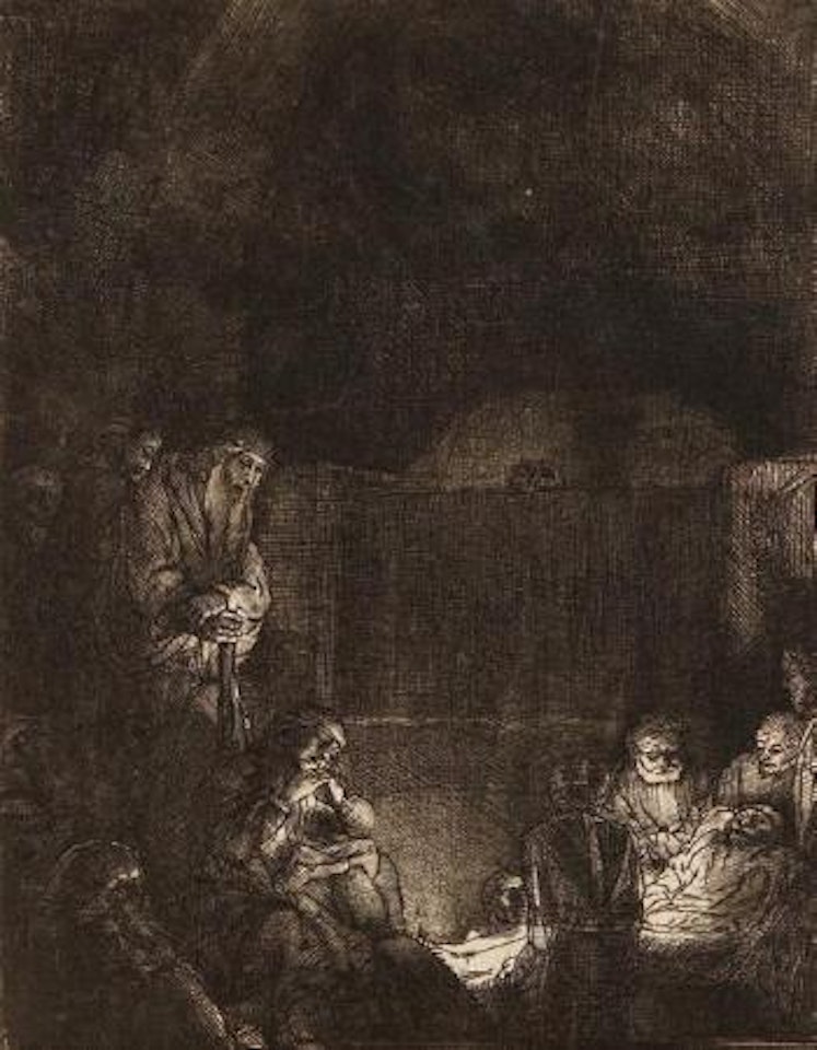 Jésus Christ Mis au Tombeau by Attributed to Rembrandt Harmensz van Rijn