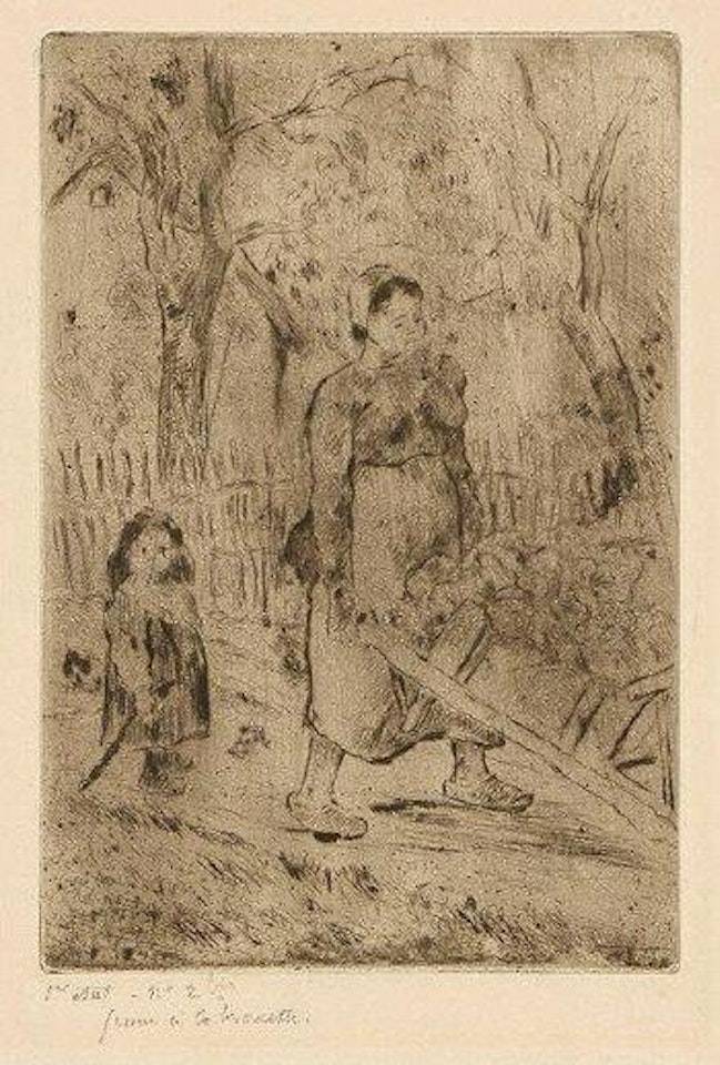 Femme à la brouette by Camille Pissarro