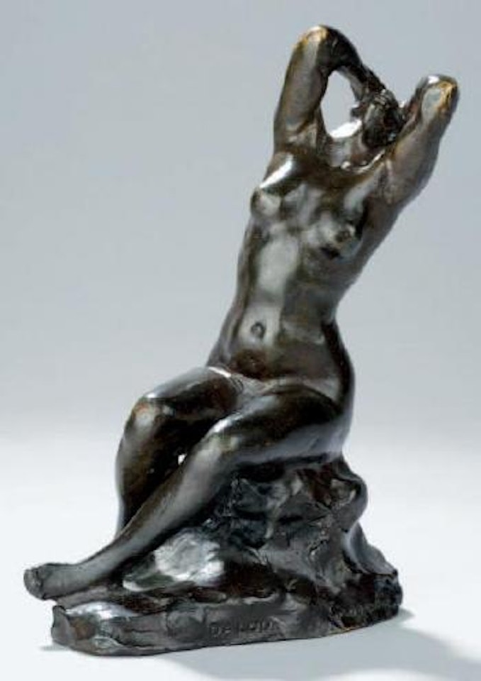 Femme assise les bras levés by Aime Jules Dalou