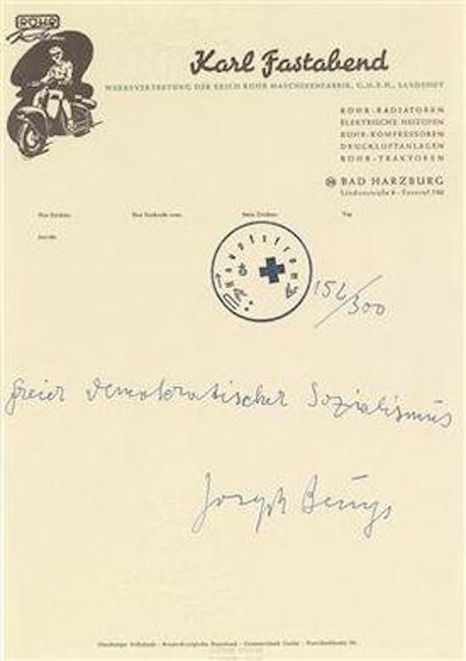 Free Democratic Socialism by Joseph Beuys