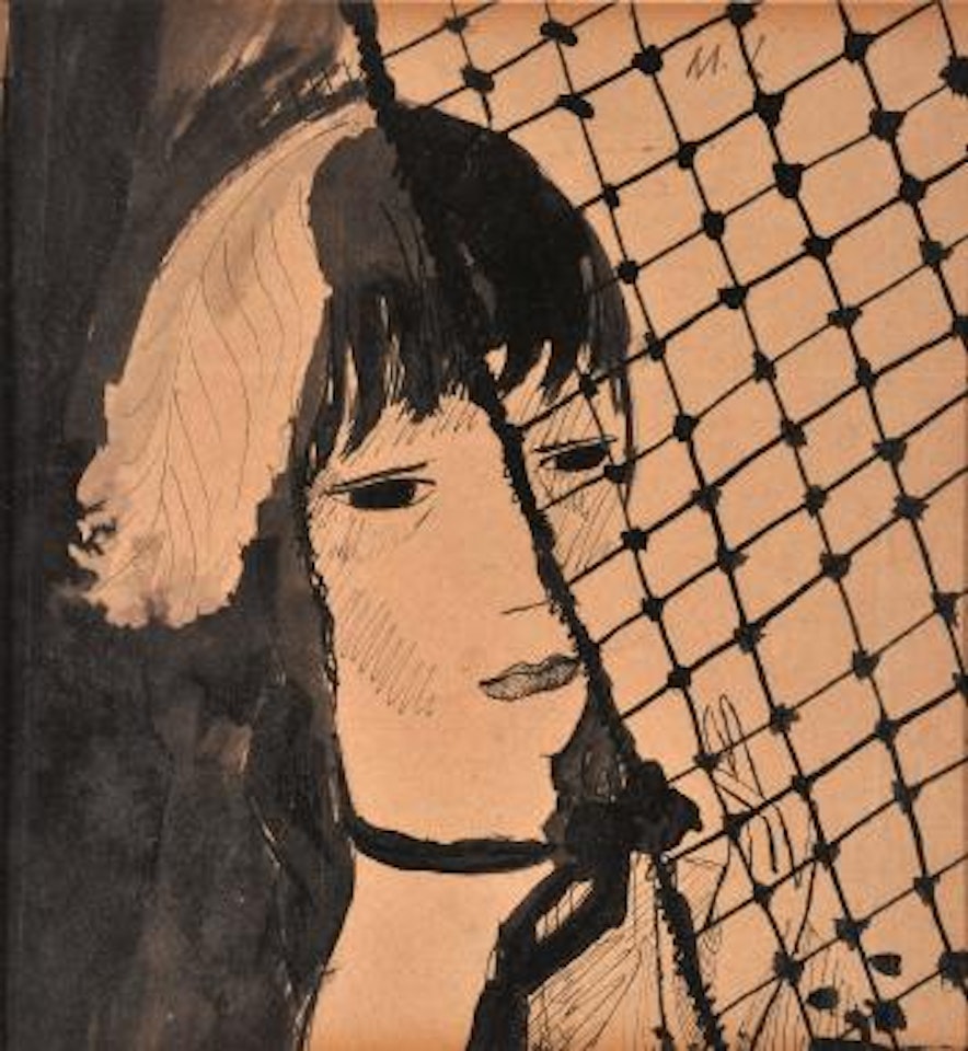 Visage au filet by Marie Laurencin