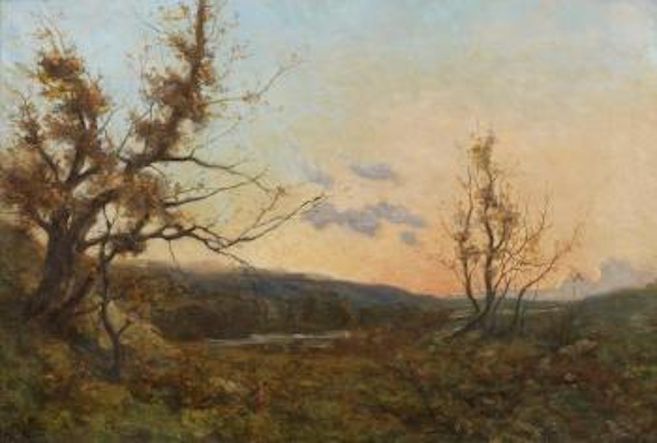 Paysages au soleil couchant by Henri Harpignies