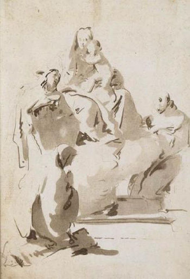 The Holy Family with Two Saints by Giovanni Battista Tiepolo
