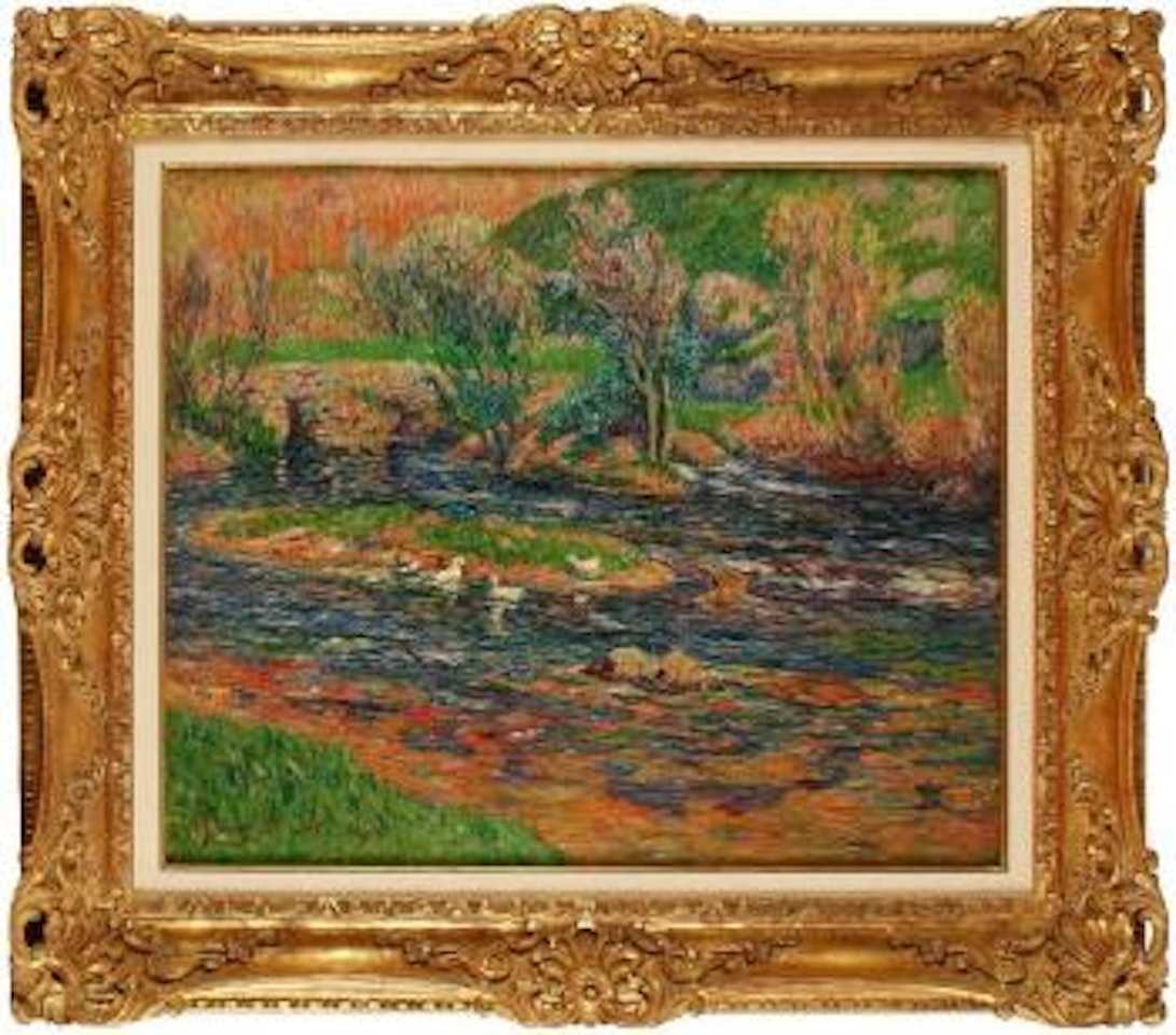 Le vieux pont sur l'Aven, Finistère by Henry Moret