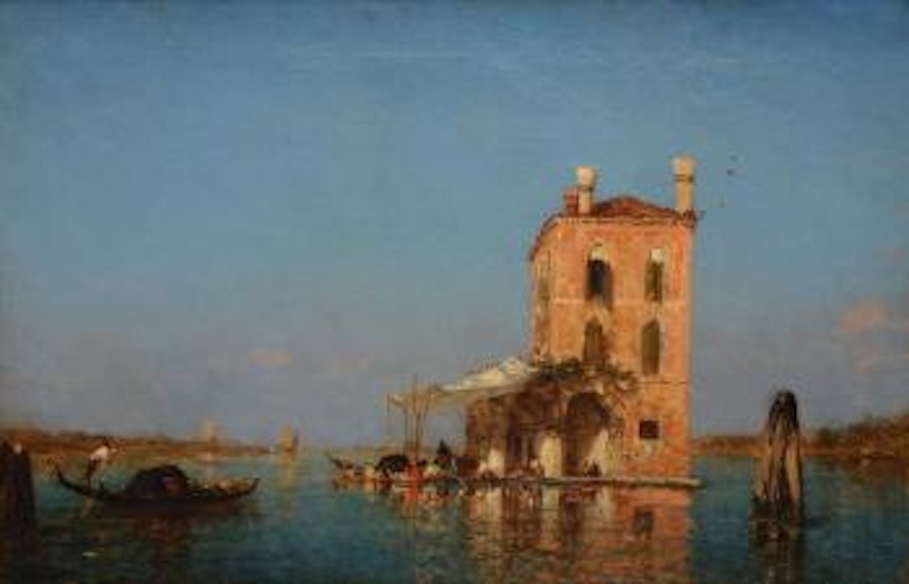 Maison de pêcheur sur la lagune by Félix Ziem